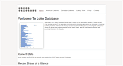 Desktop Screenshot of lottodatabase.com